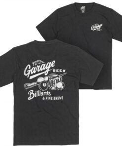Garage Beer Billiards & Fine Brews Front and Back Print T-Shirt