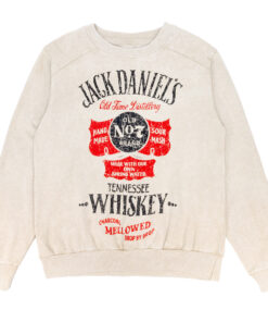 Jack Daniels Nostalgic Mineral Wash Long-Sleeve Womens Crew Neck Shirt