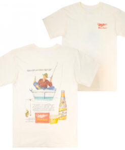 Miller High Life Fishing Stern Vintage Ad Front and Back T-Shirt
