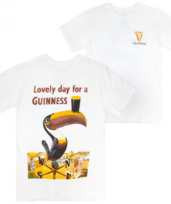 Guinness Lovely Day Gilroy Toucan Premium Soft Front Back Print T-Shirt