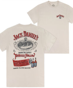 Jack Daniels Made In a Quiet Hollow Front and Back Print T-Shirt