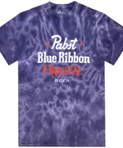 Pabst Blue Ribbon Original Beer Blue Crystal Wash T-Shirt