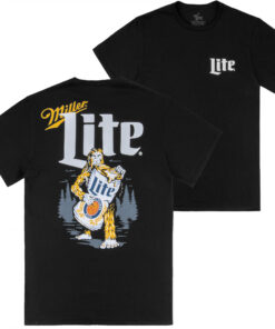 Miller Lite Sasquatch Protects Front and Back Print T-Shirt
