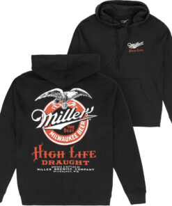 Miller High Life Draught Front and Back Print Pullover Hoodie