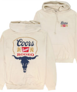 Coors Banquet Rodeo Beige Front and Back Print Pullover Hoodie