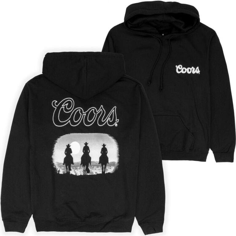 Coors Riding at Sunset Front and Back Print Pullover Hoodie