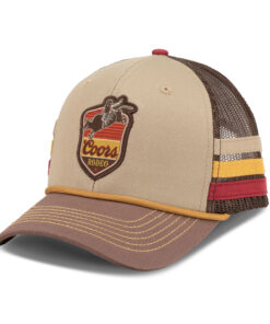 Coors Rodeo Woven Patch Striped Snapback Hat