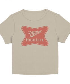 Miller High Life Vintage Soft Cross Logo Cropped Women's T-Shirt
