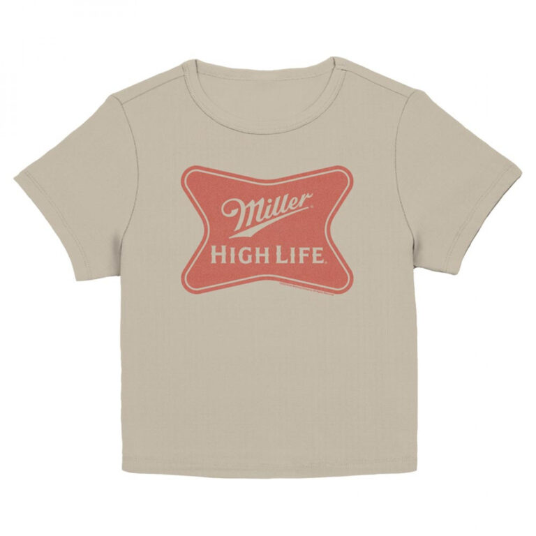 Miller High Life Vintage Soft Cross Logo Cropped Women’s T-Shirt