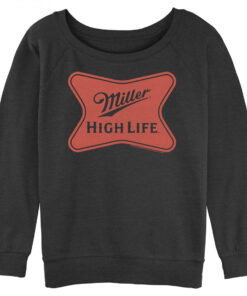 Miller High Life Vintage Soft Cross Logo Scoop Neck Women's Sweatshirt