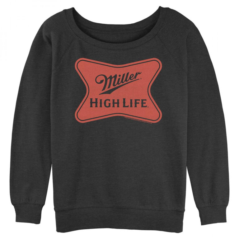 Miller High Life Vintage Soft Cross Logo Scoop Neck Women’s Sweatshirt