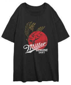 Miller Genuine Draft Distressed Gold & Red Eagle Logo Women's T-Shirt