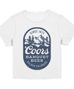 Coors Golden Banquet Beer Since 1873 Women's Cropped T-Shirt