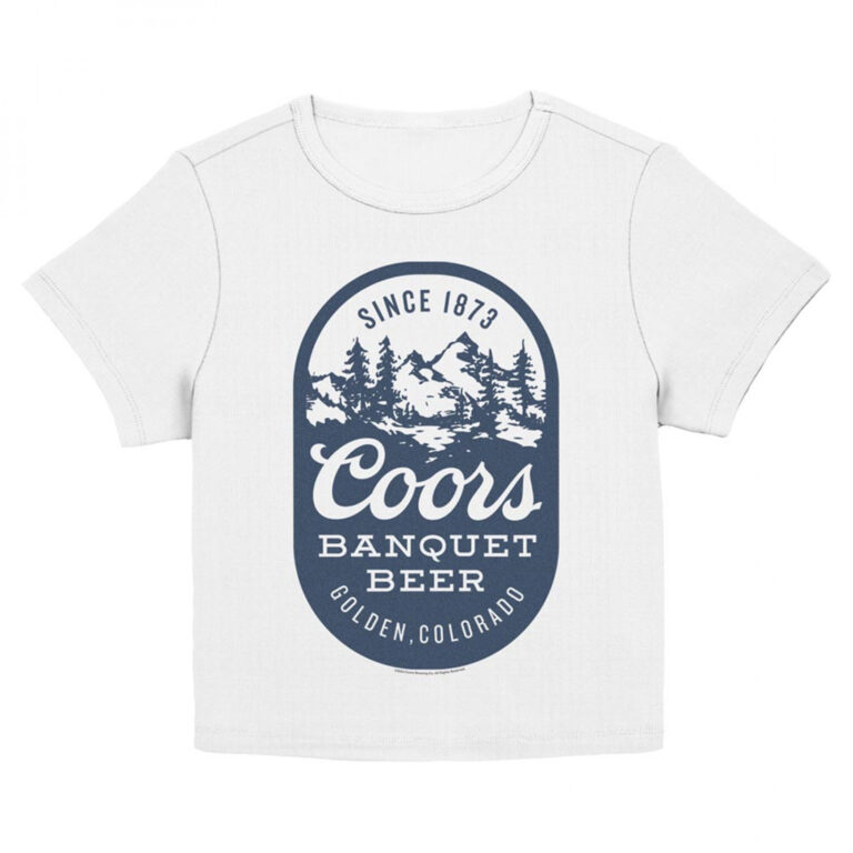 Coors Golden Banquet Beer Since 1873 Women’s Cropped T-Shirt