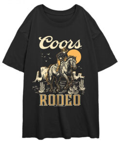 Coors Rodeo Cowboy on Horse Women's Cropped T-Shirt