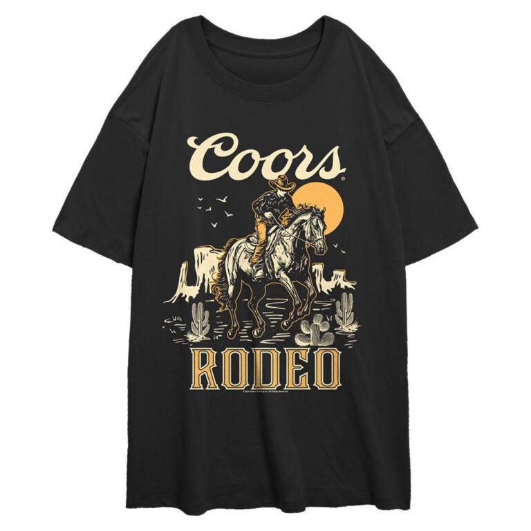 Coors Rodeo Cowboy on Horse Women’s Cropped T-Shirt