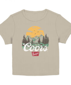 Coors Banquet Mountain Range Women's Cropped T-Shirt