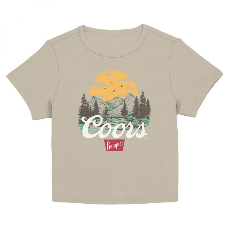 Coors Banquet Mountain Range Women’s Cropped T-Shirt