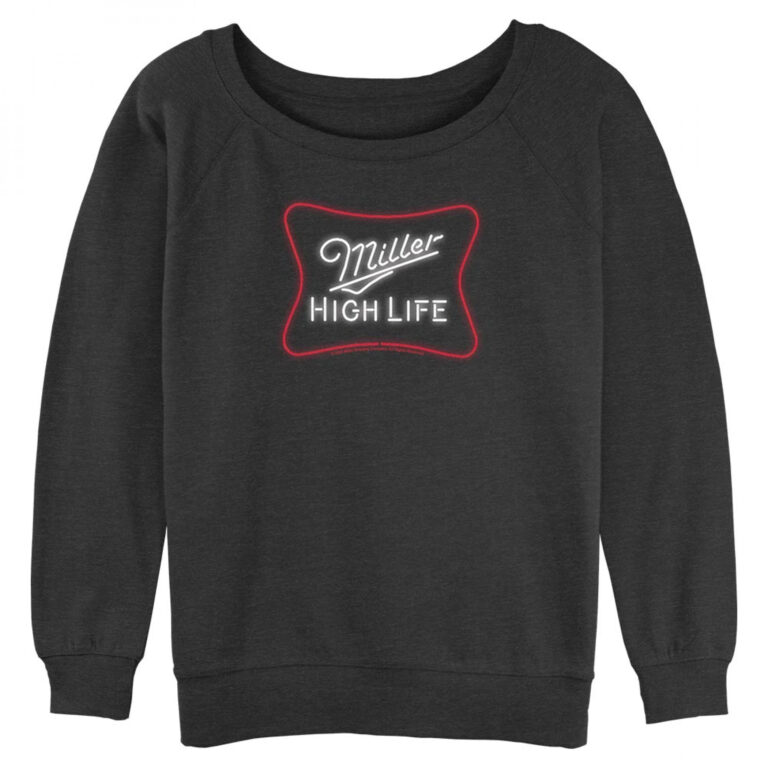 Miller High Life Neon Bar Sign Women’s Scoop Neck Sweatshirt