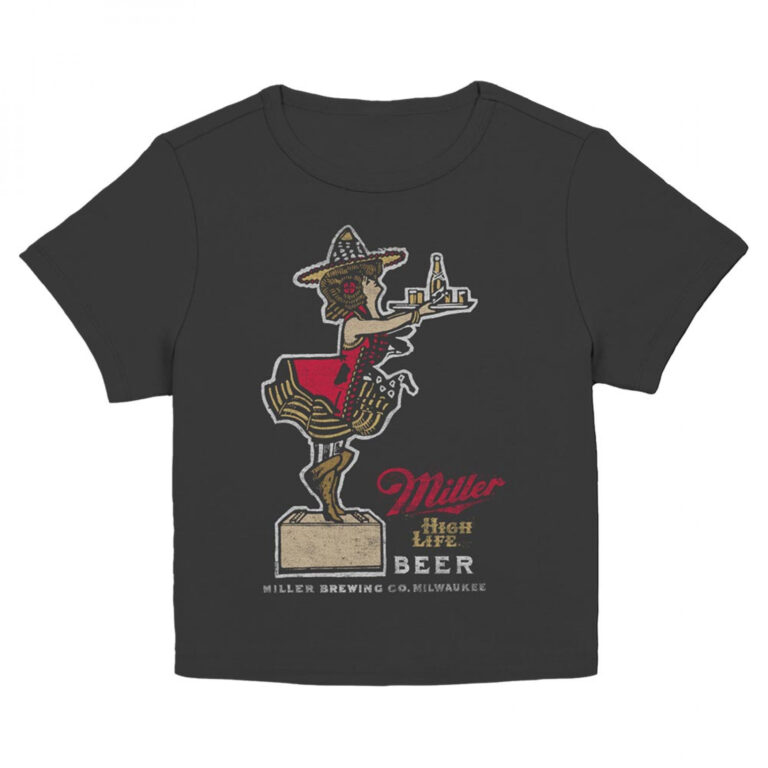 Miller High Life Mascot Girl Women’s Cropped T-Shirt