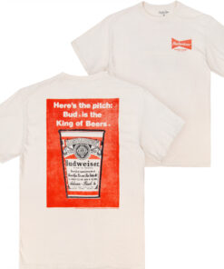 Budweiser Here's the Pitch Front and Back Printed T-Shirt by Junk Food