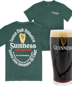 Guinness Gaelic Label and Gravity Pint Glass Bundle