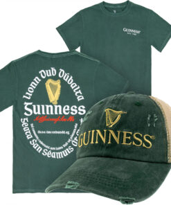 Guinness Gaelic Label and Distressed Hat Bundle