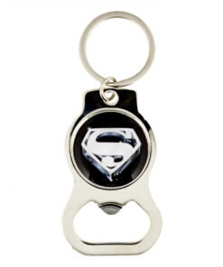 Superman Silver Logo Bottle Opener Keychain