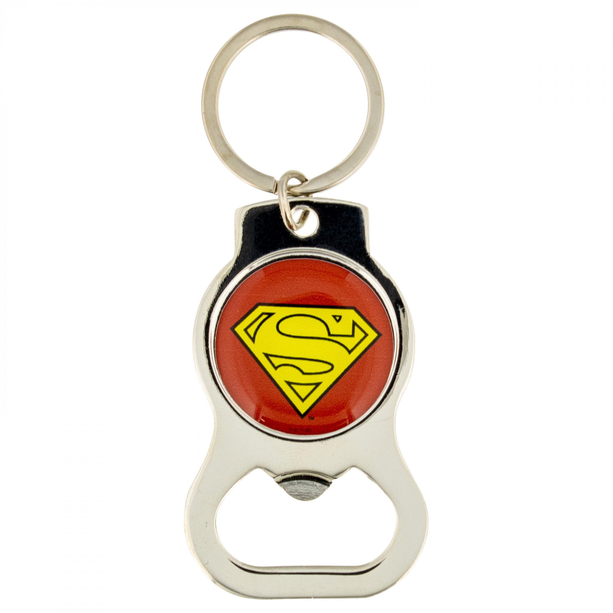 Superman Cape Logo Bottle Opener Keychain