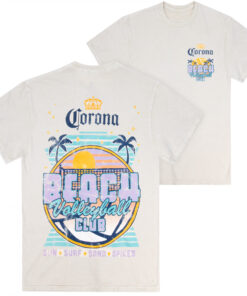 Corona Beach Volleyball Club Front Back Print T-Shirt