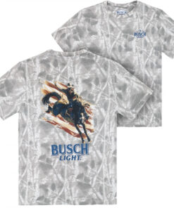 Busch Light American Rodeo Camo Front and Back Print T-Shirt