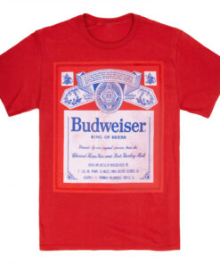 Budweiser King of Beers Vintage Label Red T-Shirt