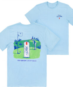 Michelob Ultra Green Fields Golfing Blue Colorway Front & Back T-Shirt