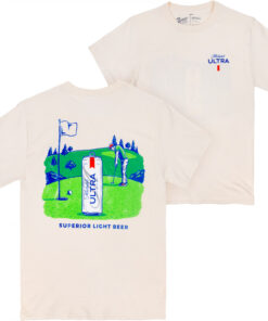 Michelob Ultra Green Fields Golfing Tan Colorway Front & Back T-Shirt