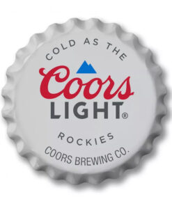 Coors Light Cold as the Rockies 18" Bottle Cap Tin Sign
