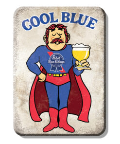 Pabst Blue Ribbon Cool Blue Pabst Man 2.5 x 3.5" Magnet