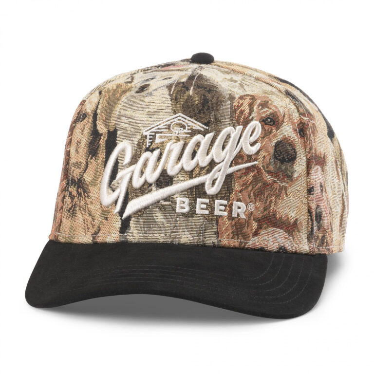 Garage Beer Logo Canine Camo Jacquard  Adjustable Hat