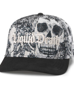 Liquid Death Monochrome Skulls Jacquard  Adjustable Hat