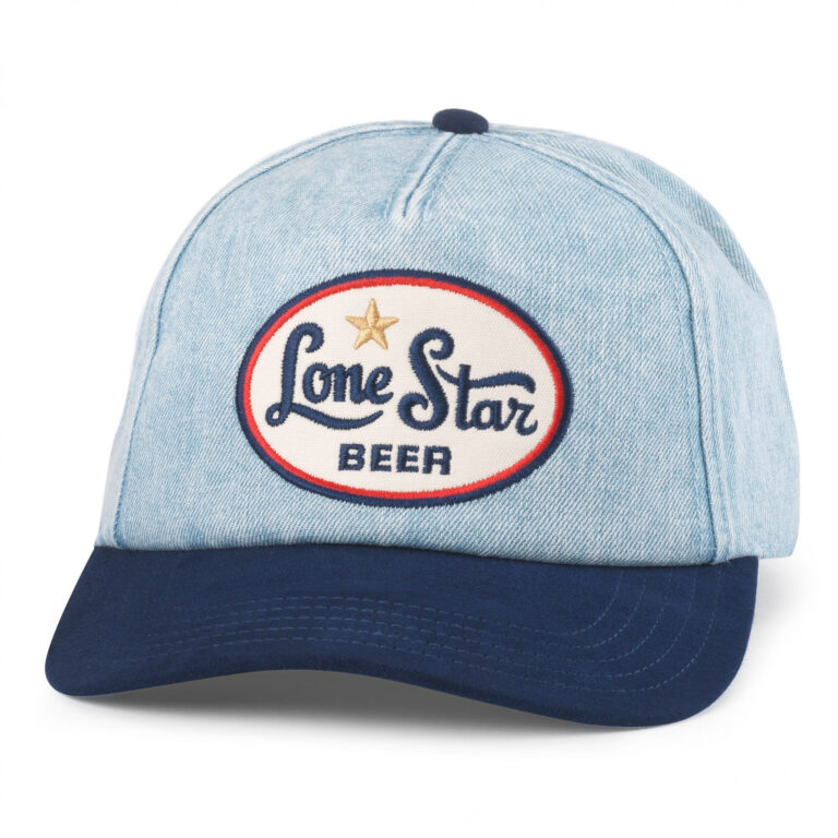 Lone Star Beer Embroidered Patch Denim Adjustable Hat