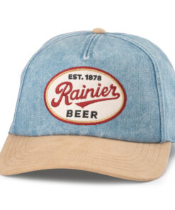 Rainier Beer Embroidered Patch Denim Adjustable Hat