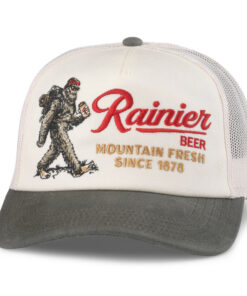 Rainier Beer Sasquatch Mountain Fresh Adjustable Trucker Hat