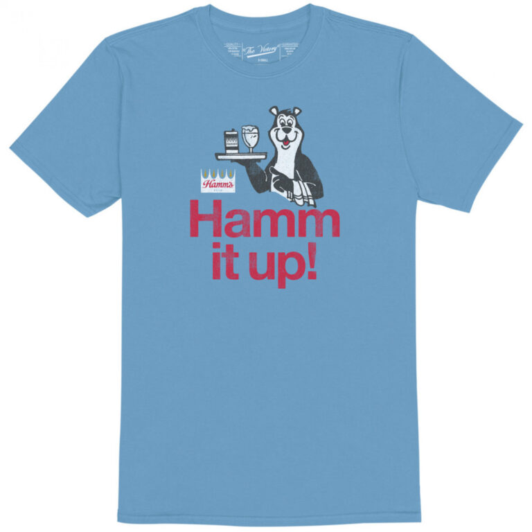 Hamm’s Bear Hamm It Up! Waiter Solid Blue Colorway T-Shirt