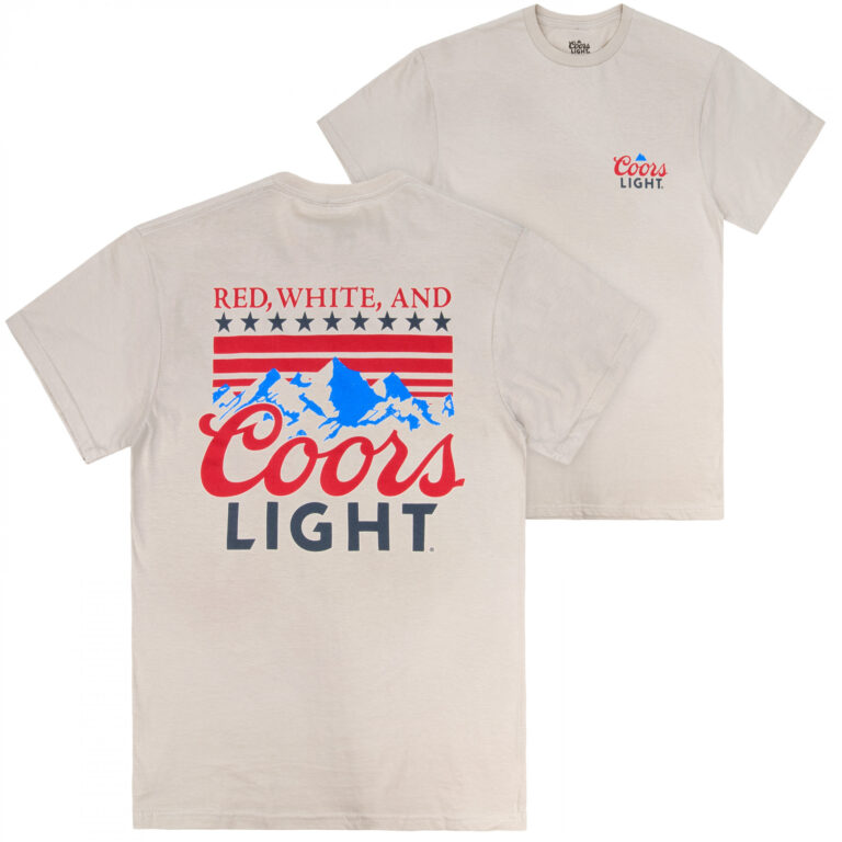 Coors Light – Red White and Coors Light Front & Back Print T-shirt