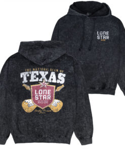 Lone Star Beer Guitar Logo Front and Back Print Pullover Hoodie