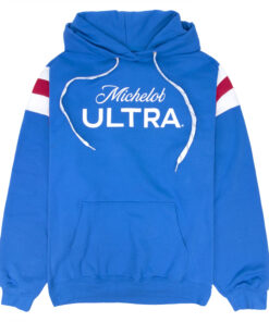 Michelob Ultra Logo Striped Pullover Hoodie