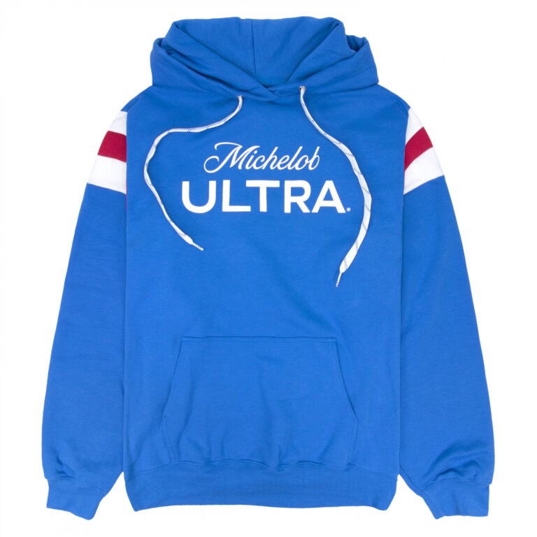 Michelob Ultra Logo Striped Pullover Hoodie