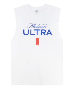 Michelob Ultra Large Logo White Colorway Sleeveless Muscle Tank