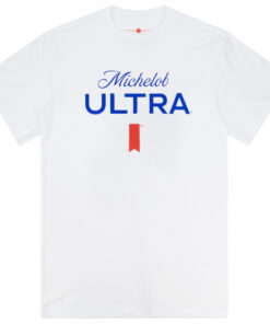 Michelob Ultra Large Logo White Colorway Wicking Rash Guard Shirt