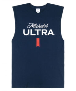 Michelob Ultra Large Logo Navy Colorway Sleeveless Muscle Tank