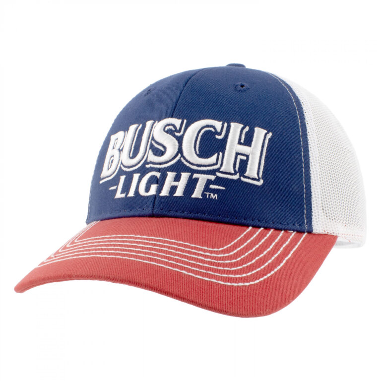Busch Light Red White and Blue Mesh Snapback Hat